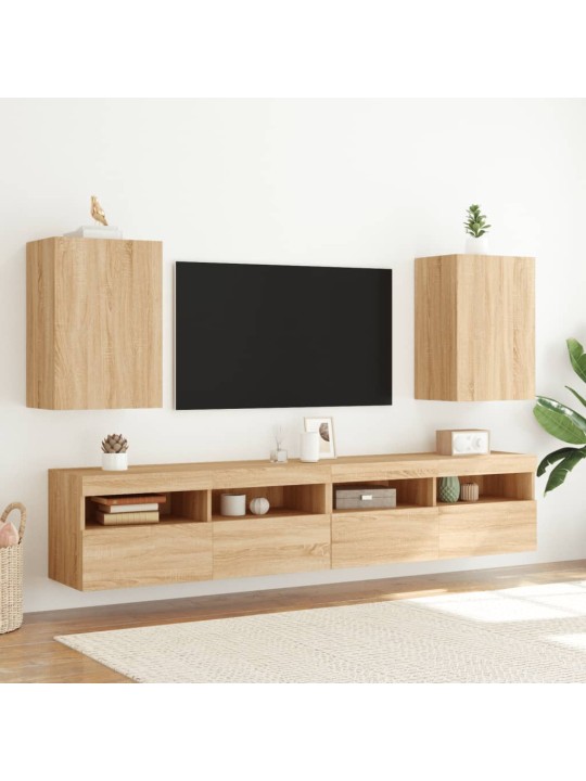 Nástěnná TV skříňka dub sonoma 40,5x30x60 cm kompozitní dřevo