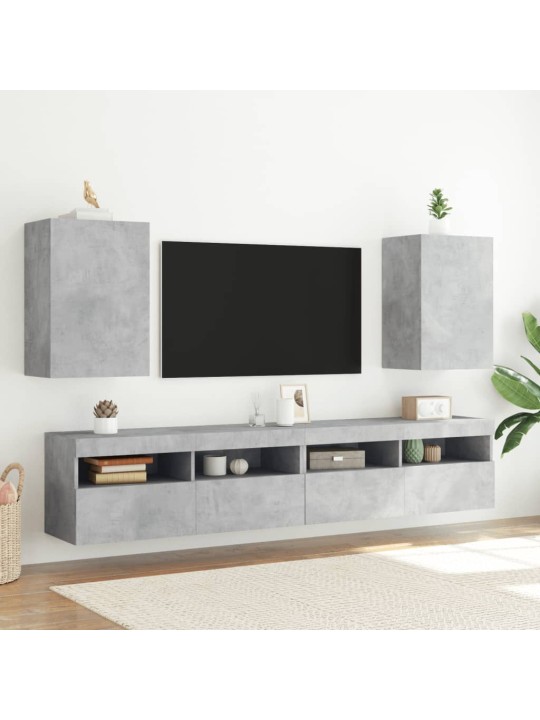 Nástěnná TV skříňka betonově šedá 40,5 x 30 x 60 cm kompozit