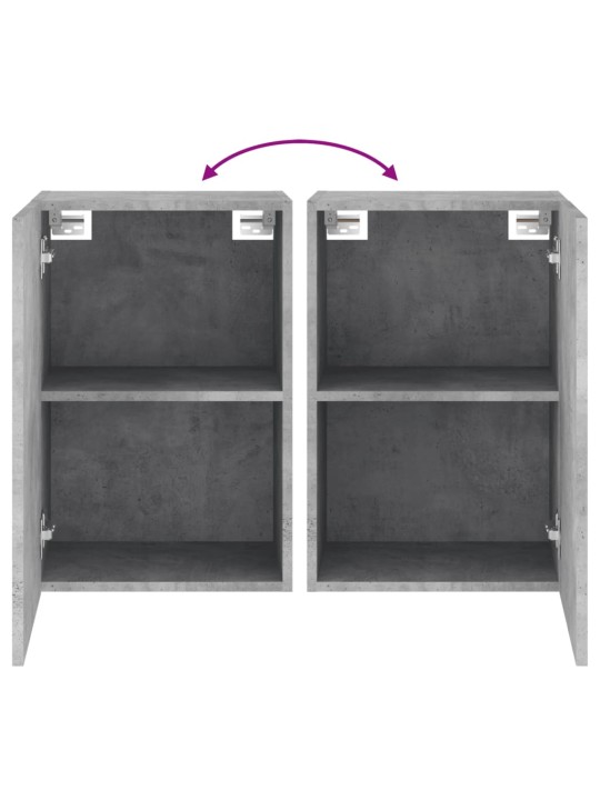 Nástěnné TV skříňky 2 ks betonově šedé 40,5x30x60 cm kompozit