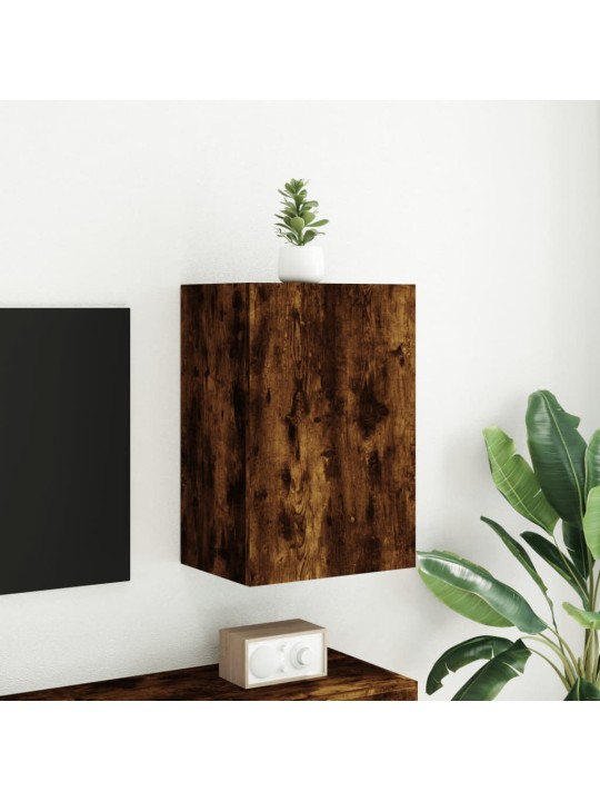 Nástěnná TV skříňka kouřový dub 40,5x30x60 cm kompozitní dřevo
