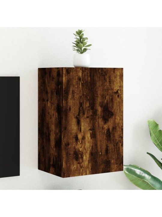 Nástěnná TV skříňka kouřový dub 40,5x30x60 cm kompozitní dřevo