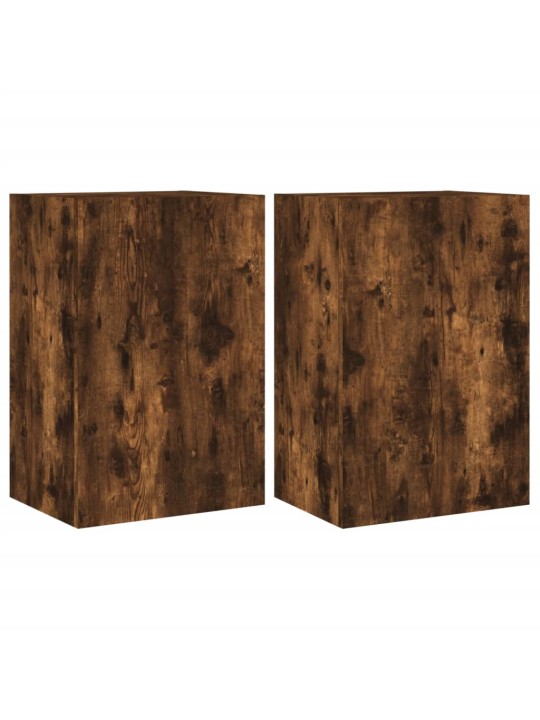 Nástěnné TV skříňky 2 ks kouřový dub 40,5 x 30 x 60 cm kompozit