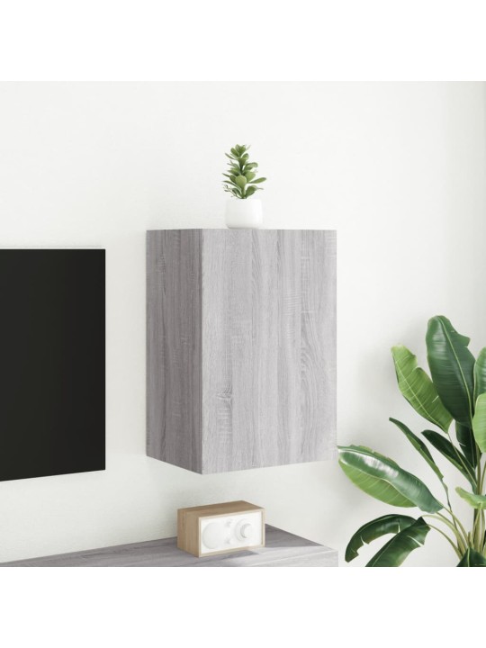 Nástěnná TV skříňka šedá sonoma 40,5x30x60 cm kompozitní dřevo