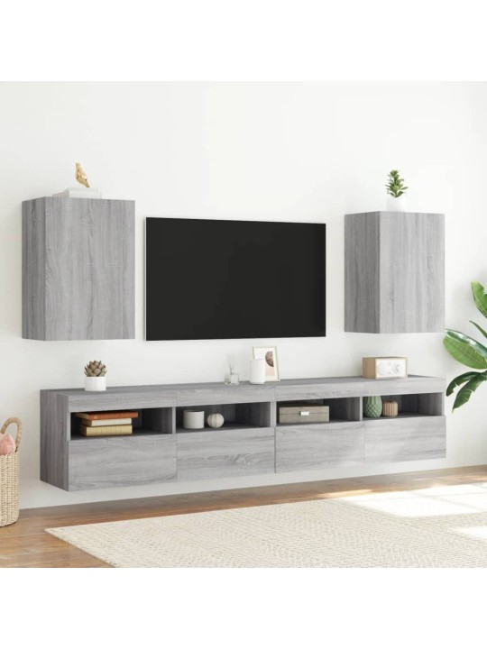 Nástěnná TV skříňka šedá sonoma 40,5x30x60 cm kompozitní dřevo
