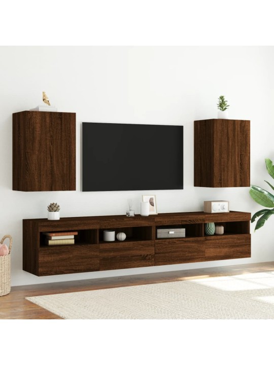 Nástěnná TV skříňka hnědý dub 40,5x30x60 cm kompozitní dřevo