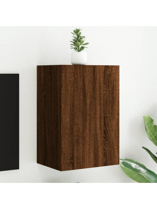 Nástěnná TV skříňka hnědý dub 40,5x30x60 cm kompozitní dřevo