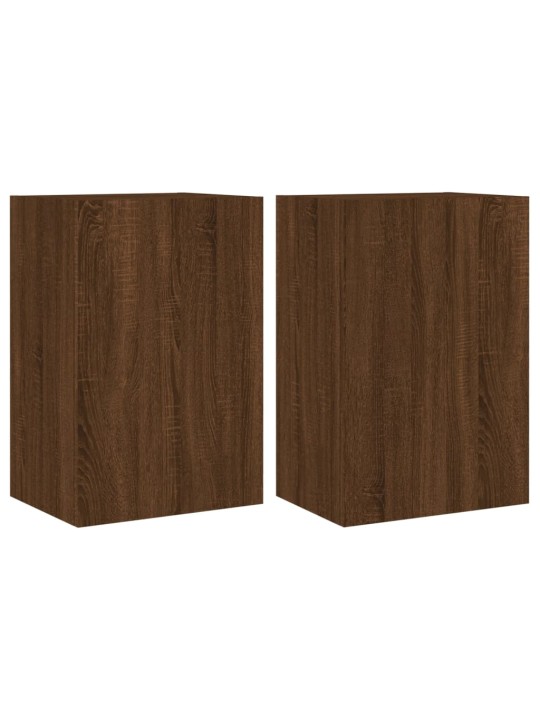 Nástěnné TV skříňky 2 ks hnědý dub 40,5 x 30 x 60 cm kompozit