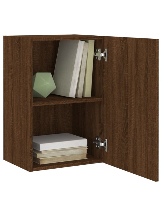 Nástěnné TV skříňky 2 ks hnědý dub 40,5 x 30 x 60 cm kompozit