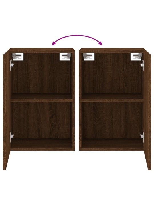 Nástěnné TV skříňky 2 ks hnědý dub 40,5 x 30 x 60 cm kompozit