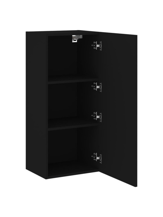 Nástěnná TV skříňka černá 40,5 x 30 x 90 cm kompozitní dřevo