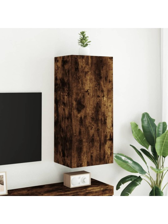 Nástěnná TV skříňka kouřový dub 40,5x30x90 cm kompozitní dřevo