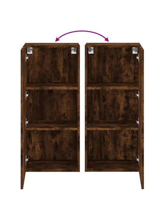 Nástěnná TV skříňka kouřový dub 40,5x30x90 cm kompozitní dřevo