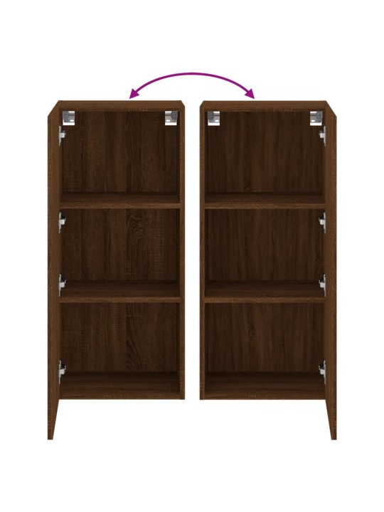 Nástěnná TV skříňka hnědý dub 40,5x30x90 cm kompozitní dřevo