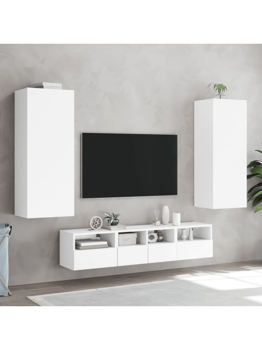 Nástěnná TV skříňka bílá 40,5 x 30 x 102 cm kompozitní dřevo