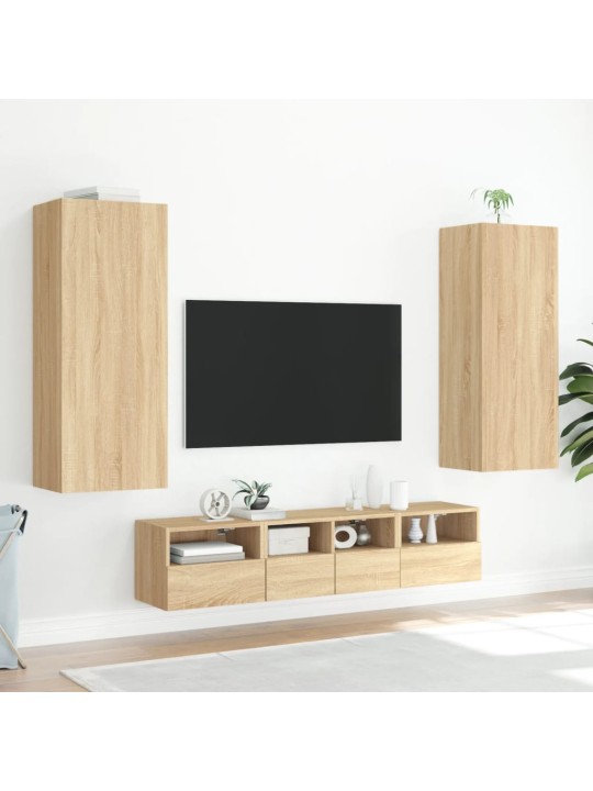 Nástěnná TV skříňka dub sonoma 40,5x30x102 cm kompozitní dřevo