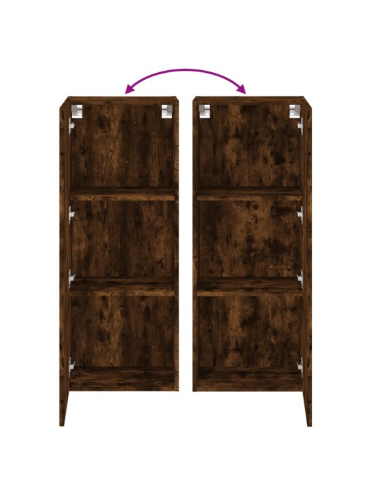 Nástěnná TV skříňka kouřový dub 40,5x30x102 cm kompozitní dřevo