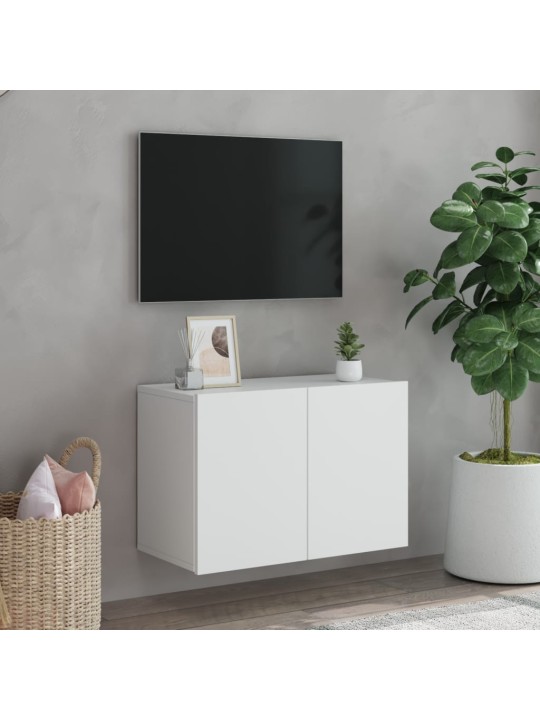 TV skříňka nástěnná bílá 60 x 30 x 41 cm