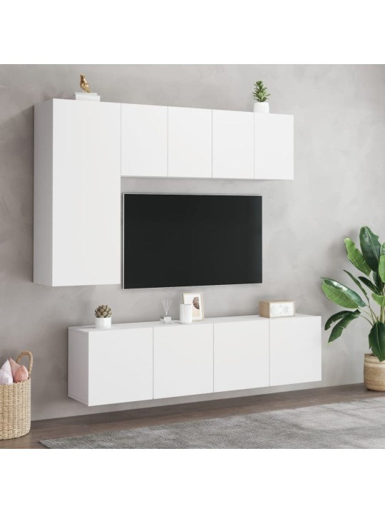 TV skříňky nástěnné 2 ks bílé 60 x 30 x 41 cm