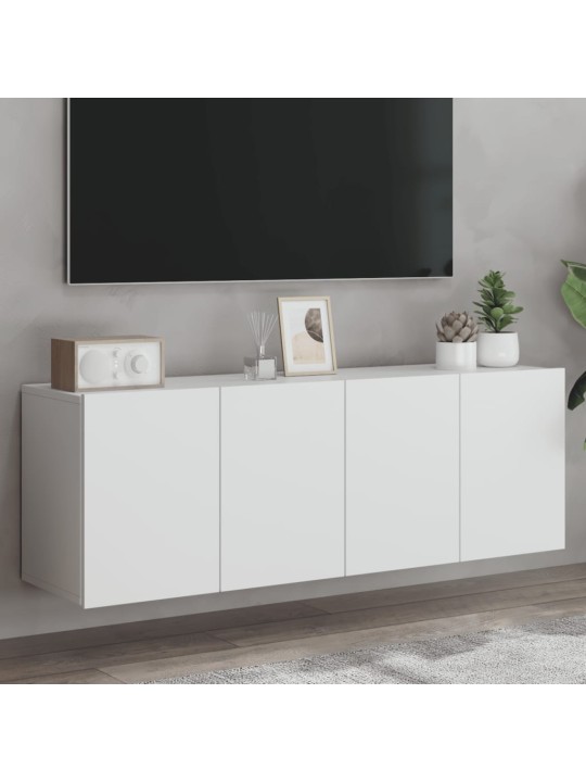 TV skříňky nástěnné 2 ks bílé 60 x 30 x 41 cm