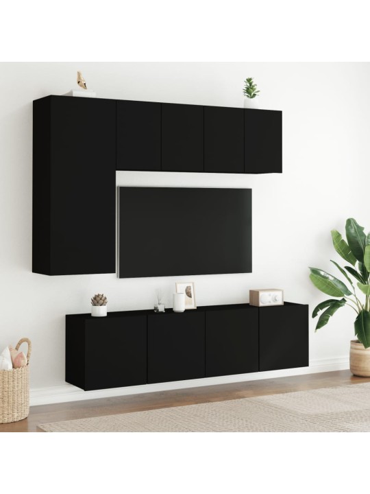 TV skříňky nástěnné 2 ks černé 60 x 30 x 41 cm