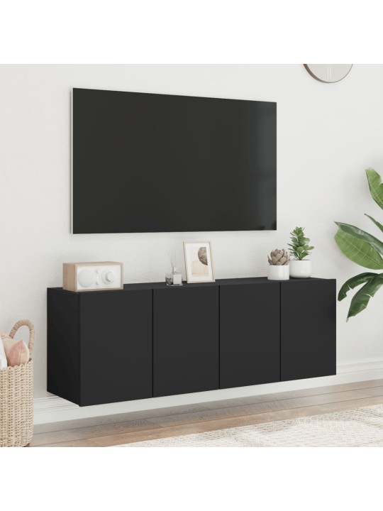 TV skříňky nástěnné 2 ks černé 60 x 30 x 41 cm