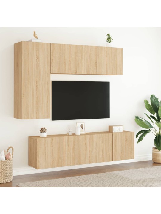 TV skříňky nástěnné 2 ks dub sonoma 60 x 30 x 41 cm