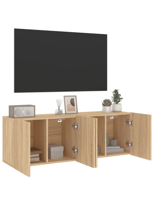 TV skříňky nástěnné 2 ks dub sonoma 60 x 30 x 41 cm
