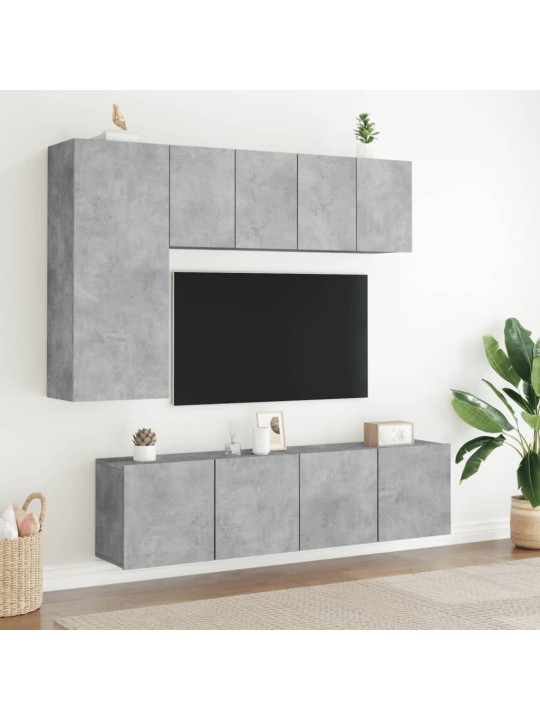 TV skříňky nástěnné 2 ks betonově šedé 60 x 30 x 41 cm