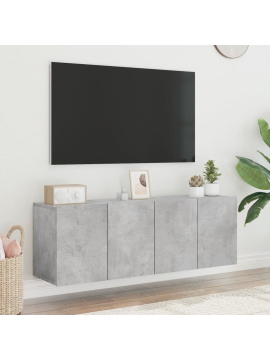 TV skříňky nástěnné 2 ks betonově šedé 60 x 30 x 41 cm