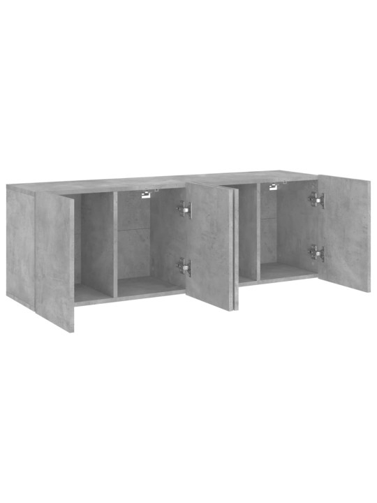 TV skříňky nástěnné 2 ks betonově šedé 60 x 30 x 41 cm