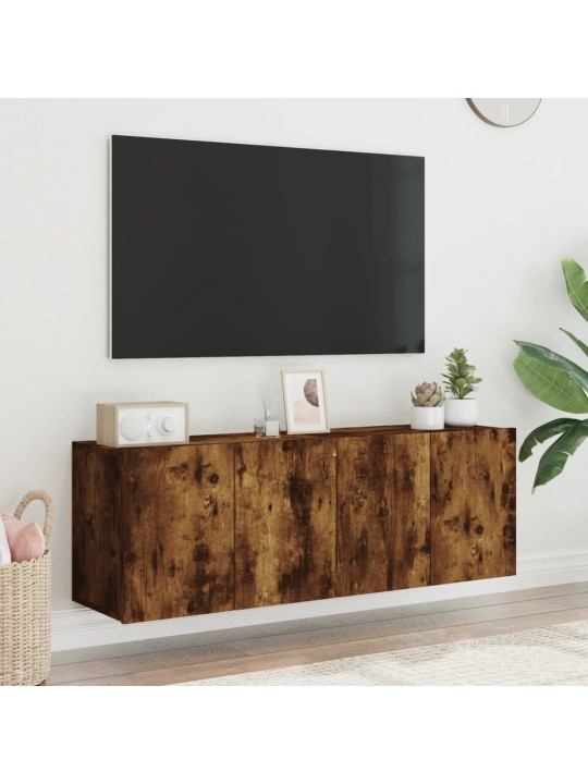 TV skříňky nástěnné 2 ks kouřový dub 60 x 30 x 41 cm