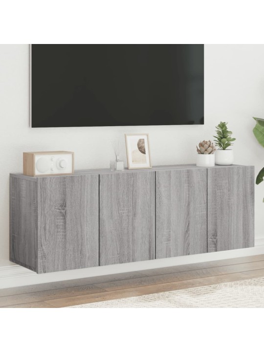 TV skříňky nástěnné 2 ks šedé sonoma 60 x 30 x 41 cm