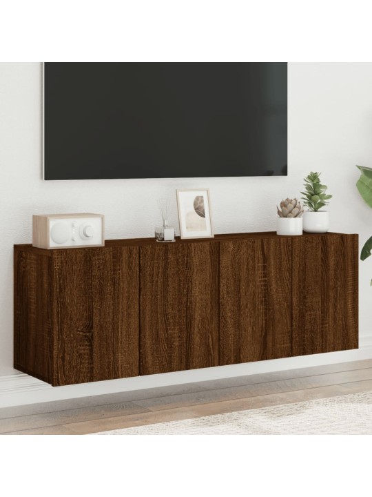 TV skříňky nástěnné 2 ks hnědý dub 60 x 30 x 41 cm