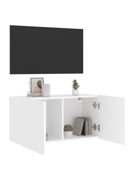 TV skříňka nástěnná bílá 80 x 30 x 41 cm