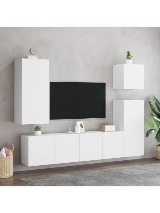 TV skříňky nástěnné 2 ks bílé 80 x 30 x 41 cm