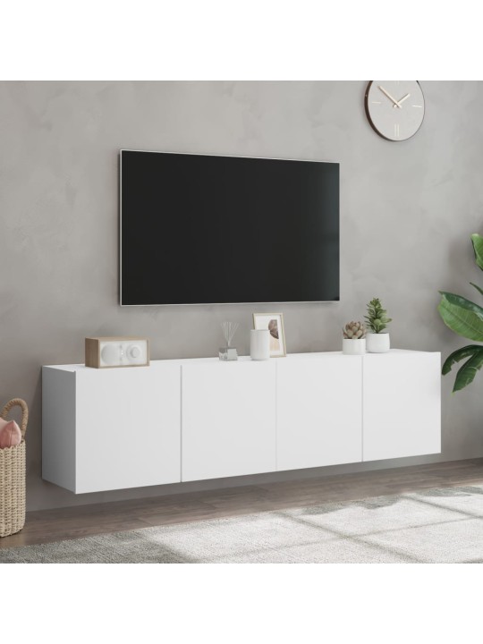 TV skříňky nástěnné 2 ks bílé 80 x 30 x 41 cm