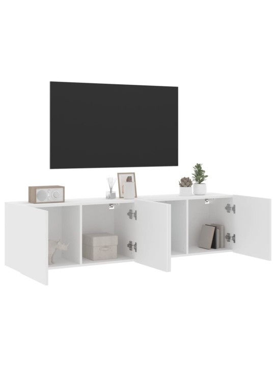 TV skříňky nástěnné 2 ks bílé 80 x 30 x 41 cm