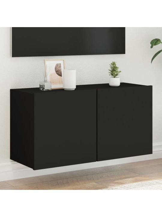 TV skříňka nástěnná černá 80 x 30 x 41 cm