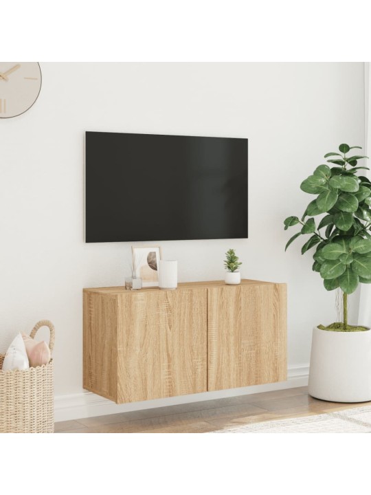 TV skříňka nástěnná dub sonoma 80 x 30 x 41 cm