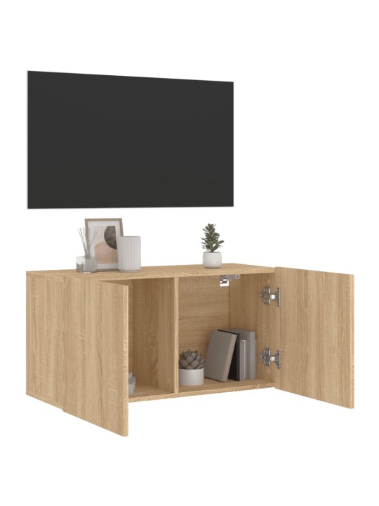 TV skříňka nástěnná dub sonoma 80 x 30 x 41 cm