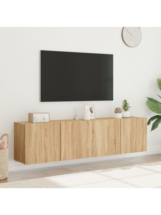 TV skříňky nástěnné 2 ks dub sonoma 80 x 30 x 41 cm