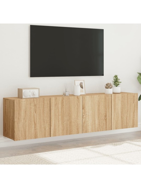 TV skříňky nástěnné 2 ks dub sonoma 80 x 30 x 41 cm