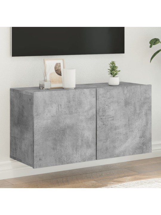 TV skříňka nástěnná betonově šedá 80 x 30 x 41 cm