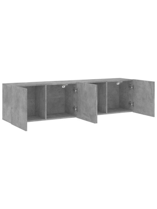 TV skříňky nástěnné 2 ks betonově šedé 80 x 30 x 41 cm