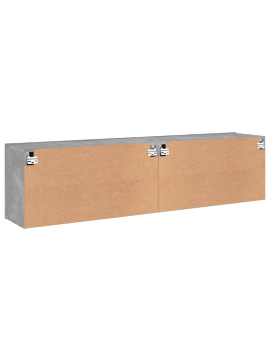 TV skříňky nástěnné 2 ks betonově šedé 80 x 30 x 41 cm