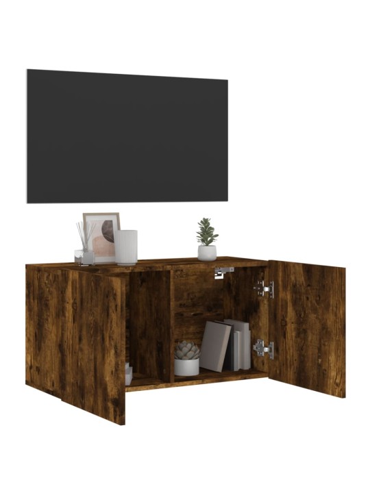 TV skříňka nástěnná kouřový dub 80 x 30 x 41 cm