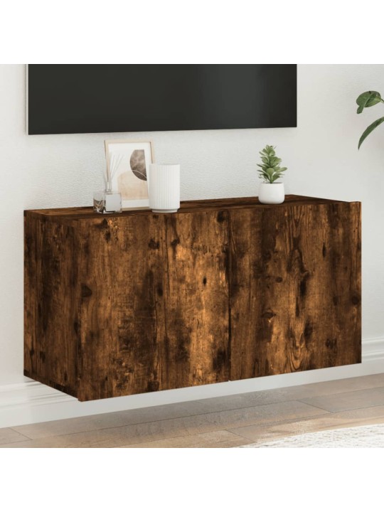 TV skříňka nástěnná kouřový dub 80 x 30 x 41 cm