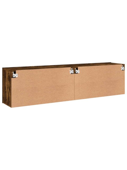 TV skříňky nástěnné 2 ks kouřový dub 80 x 30 x 41 cm