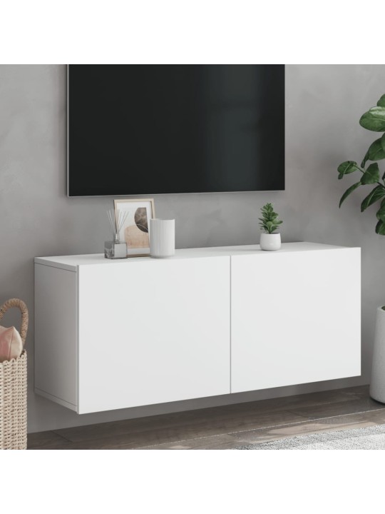 TV skříňka nástěnná bílá 100 x 30 x 41 cm