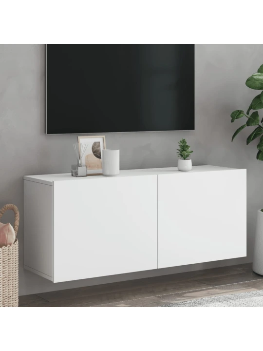 TV skříňka nástěnná bílá 100 x 30 x 41 cm